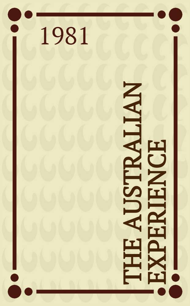 The Australian experience