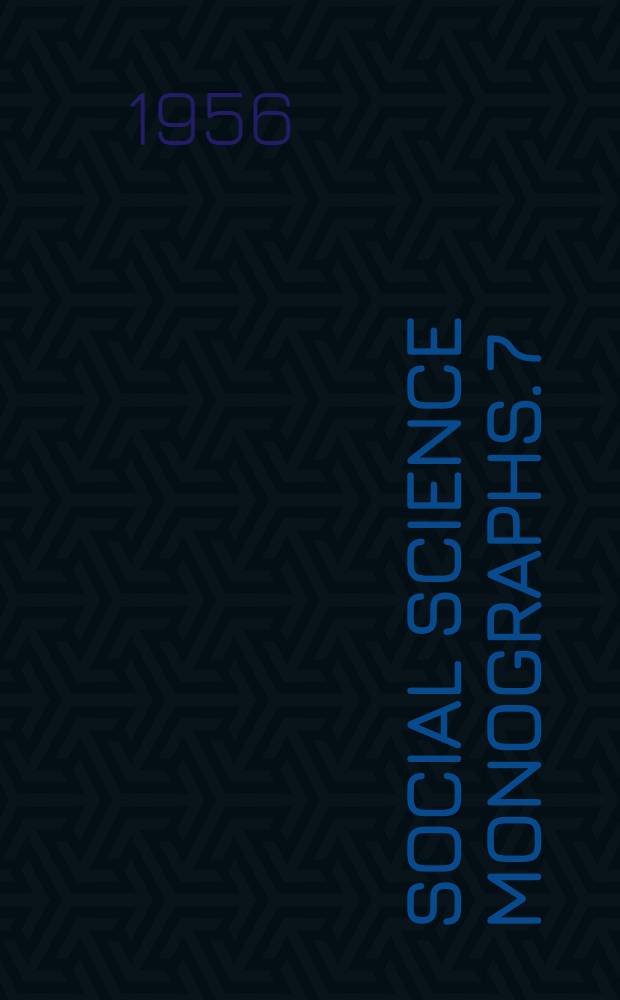 Social science monographs. 7 : Australian company finance