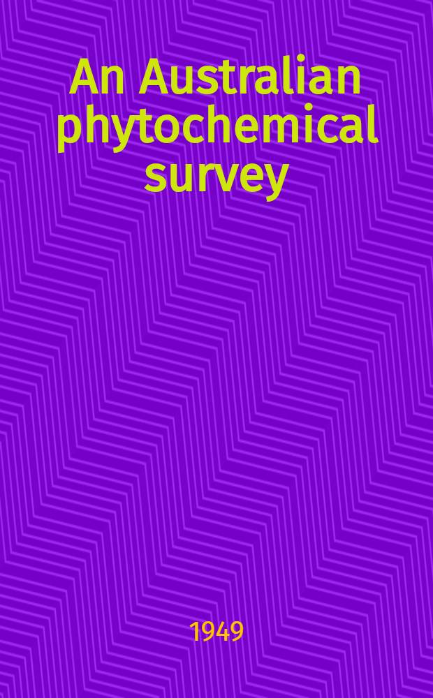 An Australian phytochemical survey