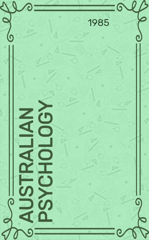 Australian psychology : review of research