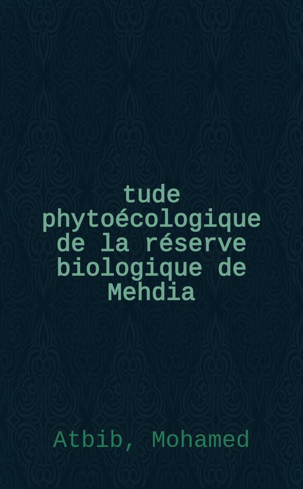 Étude phytoécologique de la réserve biologique de Mehdia (littoral atlantique du Maroc). 2, La végétation du milieu dunaire