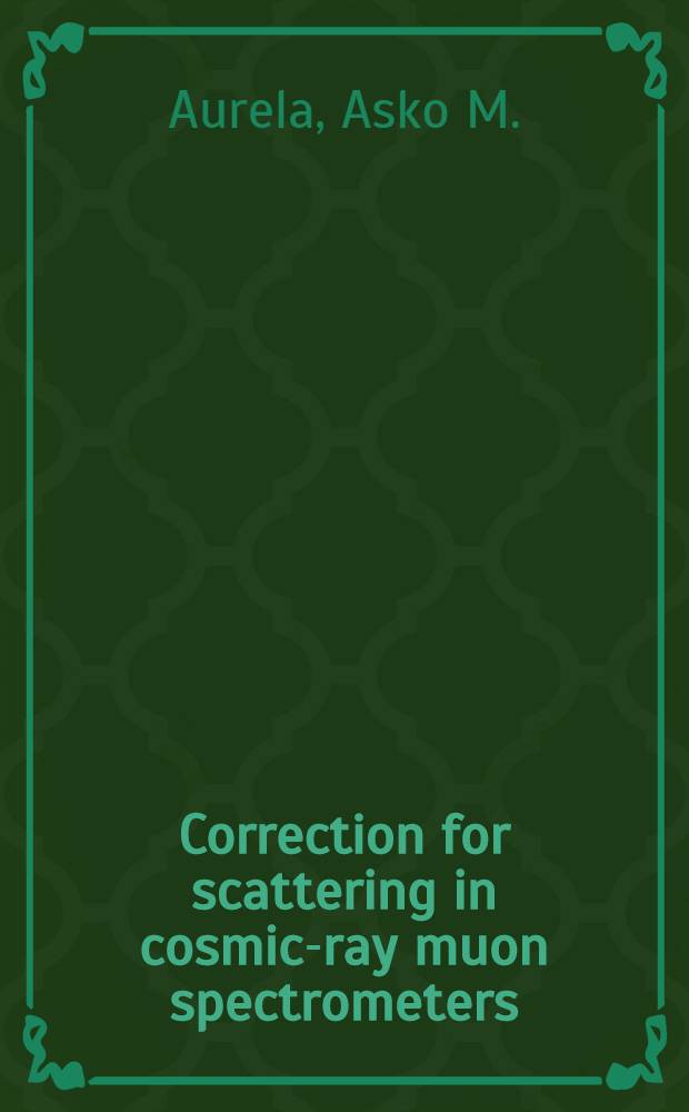 Correction for scattering in cosmic-ray muon spectrometers