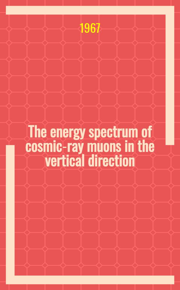 The energy spectrum of cosmic-ray muons in the vertical direction