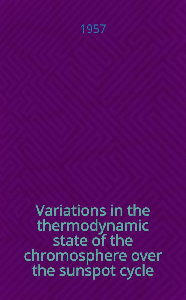 [Variations in the thermodynamic state of the chromosphere over the sunspot cycle
