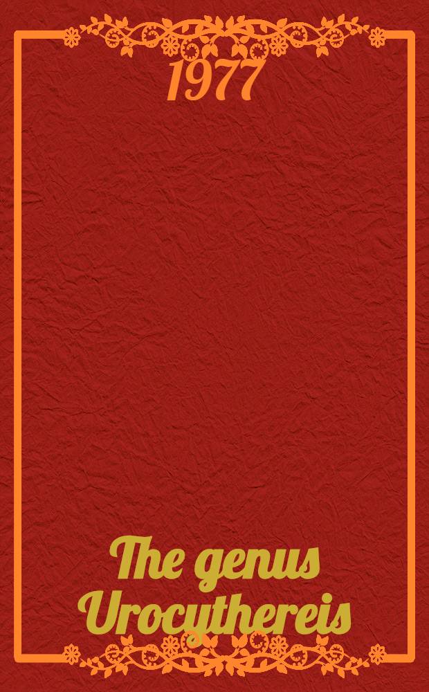 The genus Urocythereis (Crustacea: Ostracoda) in Europe, with particular reference to recent Mediterranean species