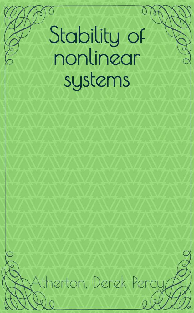 Stability of nonlinear systems