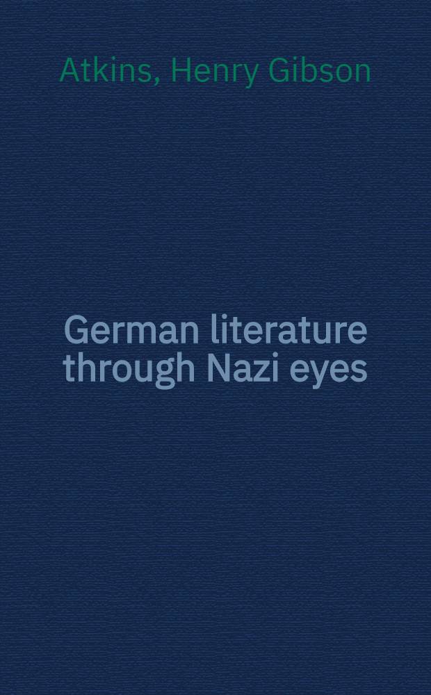 German literature through Nazi eyes