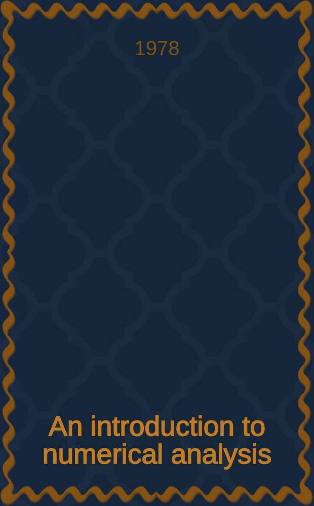 An introduction to numerical analysis