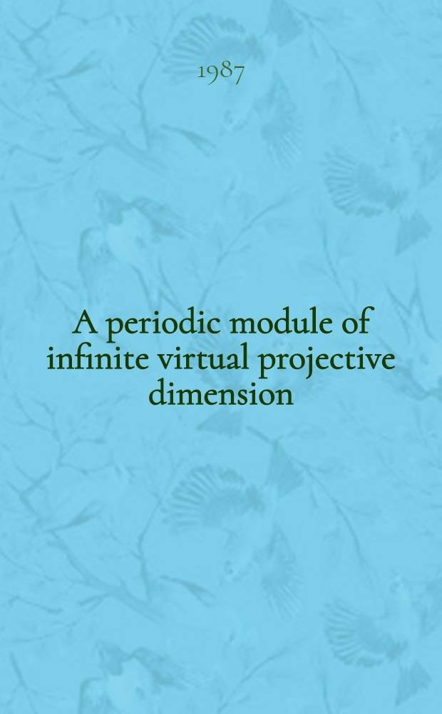 A periodic module of infinite virtual projective dimension