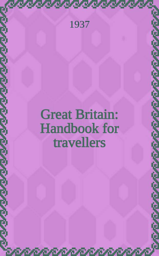 Great Britain : Handbook for travellers