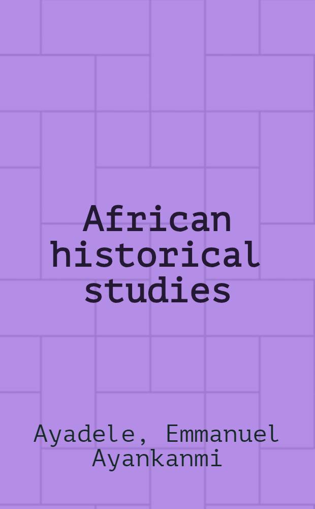 African historical studies