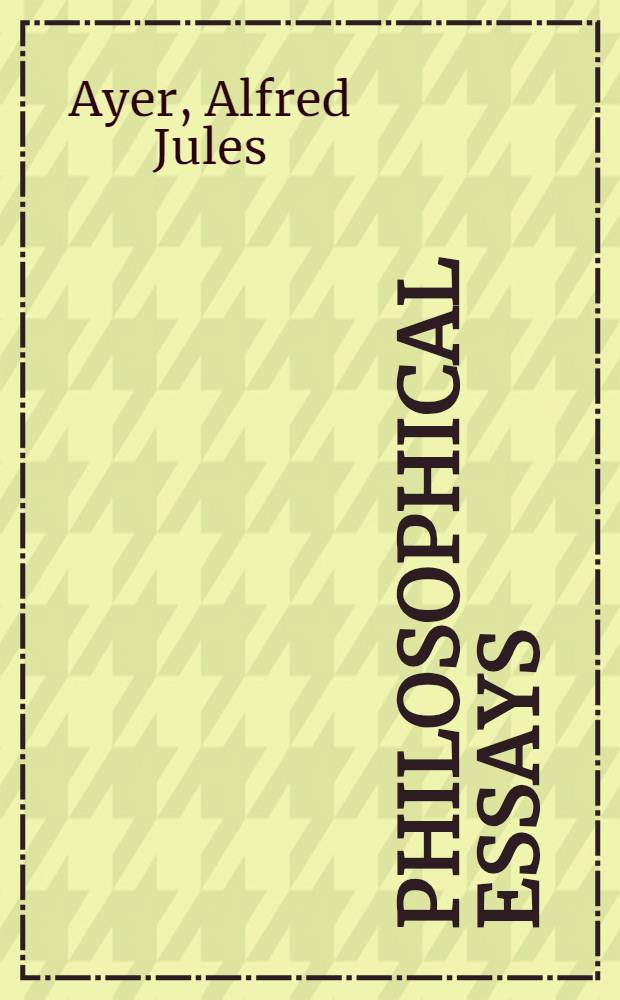 Philosophical essays