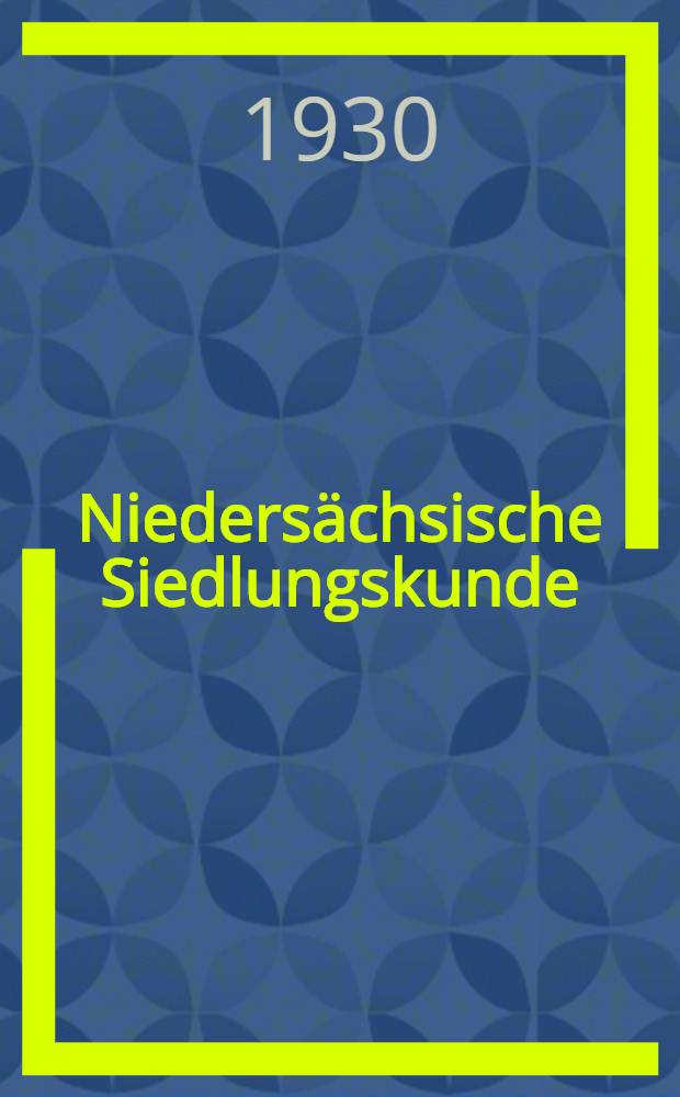 Niedersächsische Siedlungskunde