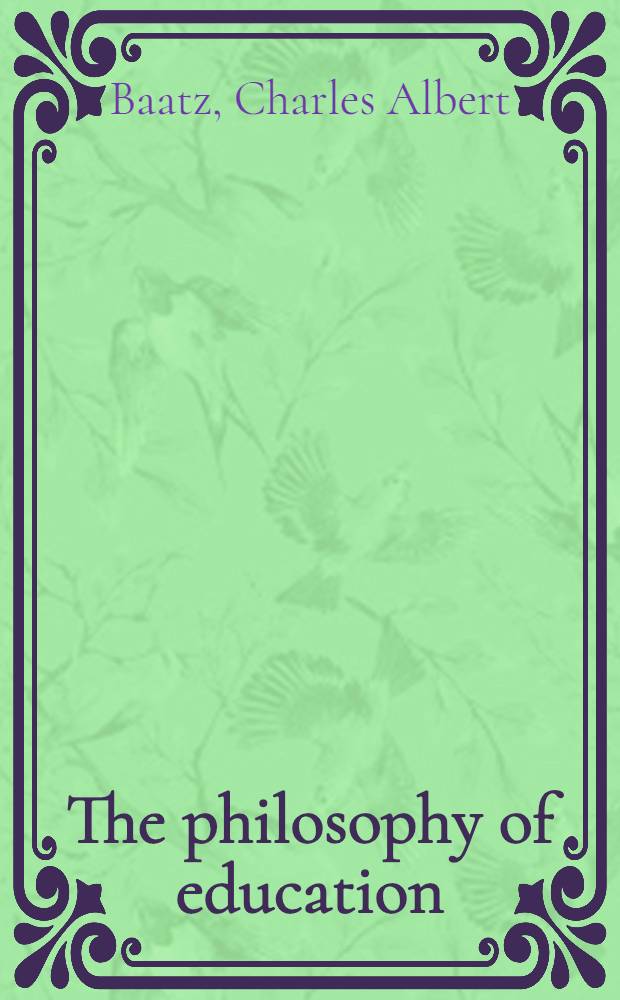 The philosophy of education : A guide to inform. sources