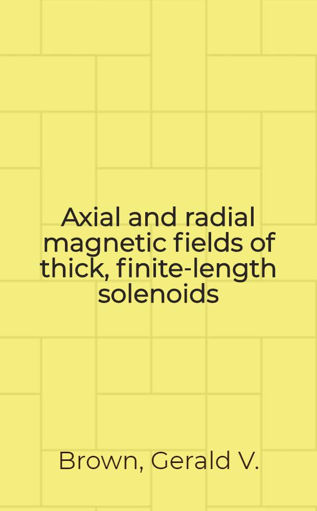 Axial and radial magnetic fields of thick, finite-length solenoids