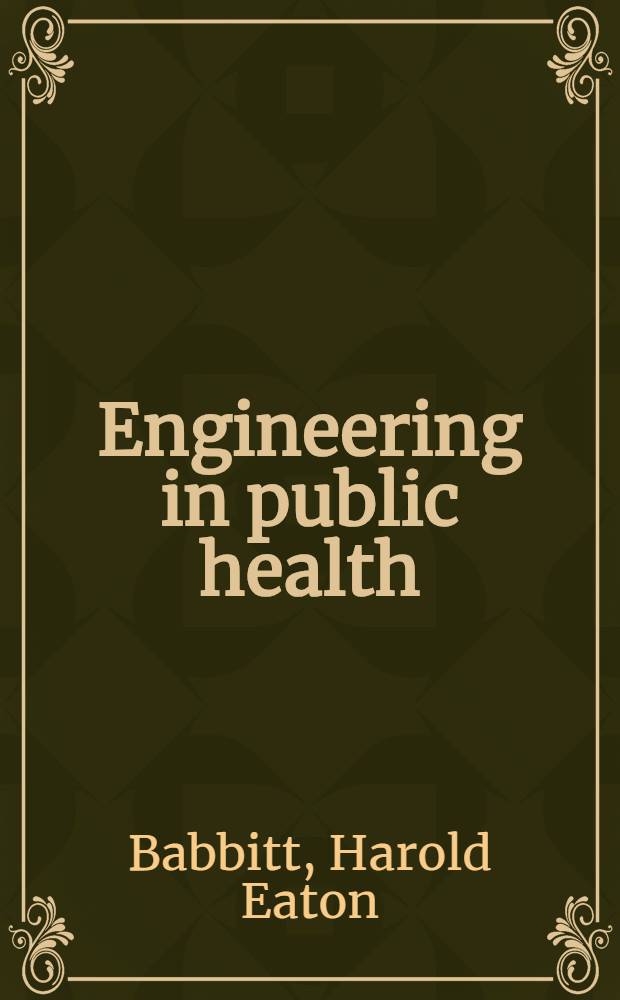 Engineering in public health
