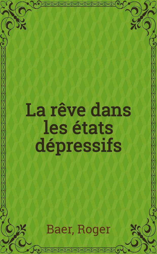 La rêve dans les états dépressifs : Étude de 29 cas