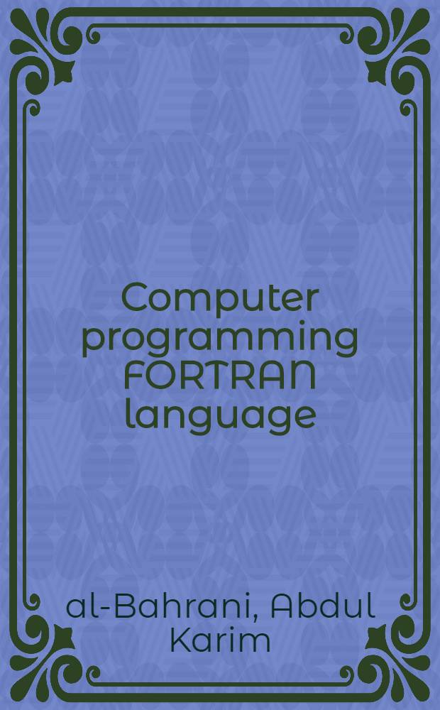 Computer programming FORTRAN language