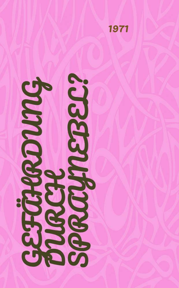 Gefährdung durch Spraynebel? : Inaug.-Diss. ... der ... Med. Fak. ... der ... Univ. Mainz