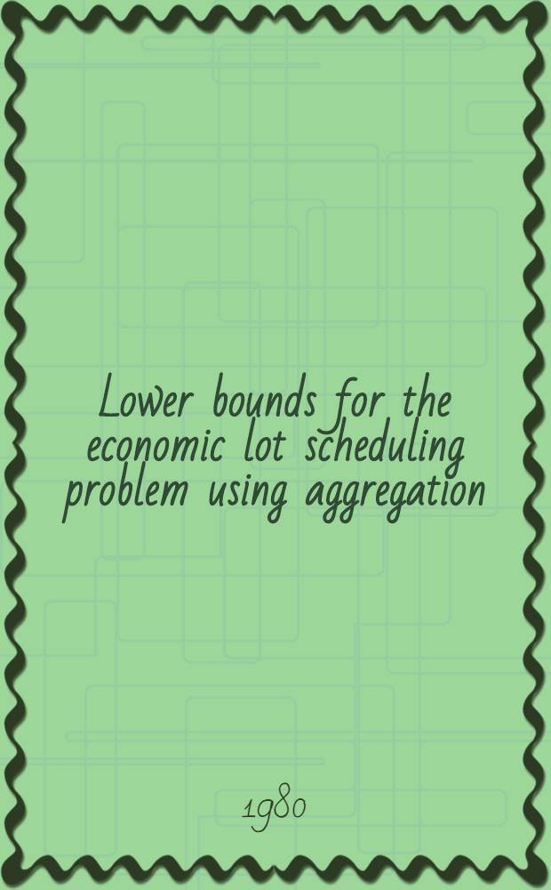 Lower bounds for the economic lot scheduling problem using aggregation