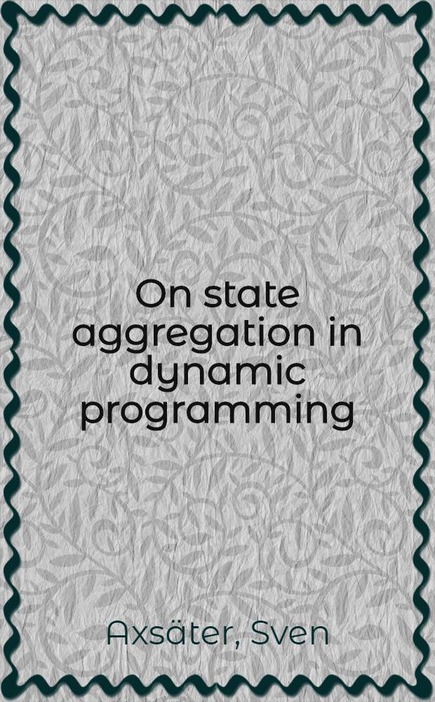 On state aggregation in dynamic programming