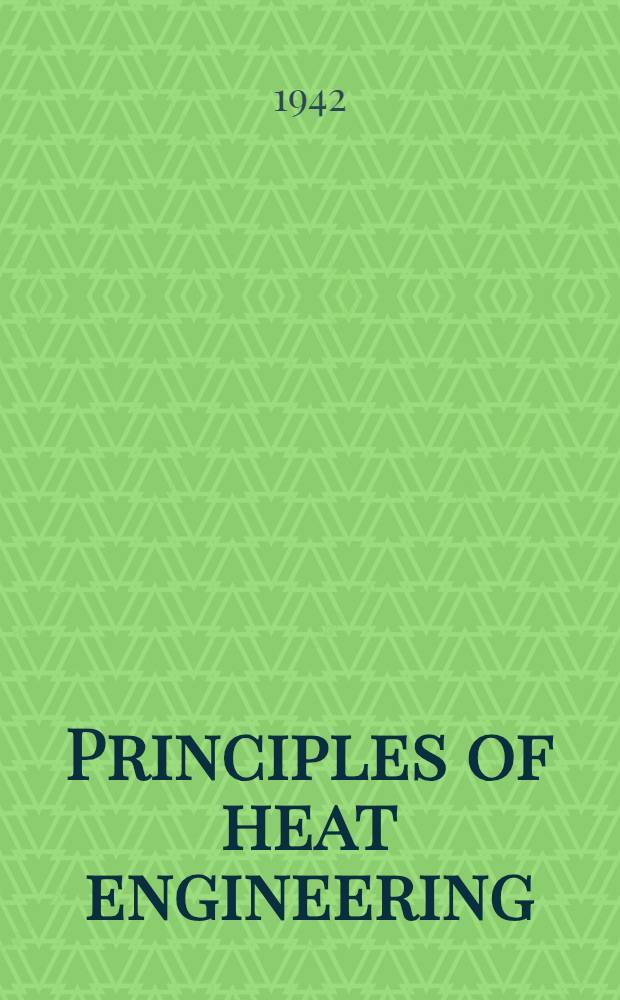 Principles of heat engineering