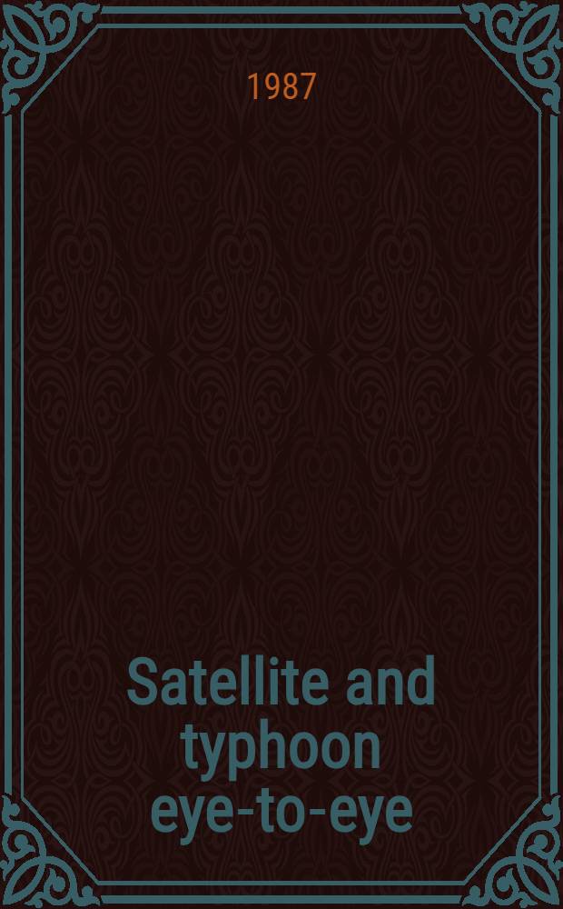 Satellite and typhoon eye-to-eye