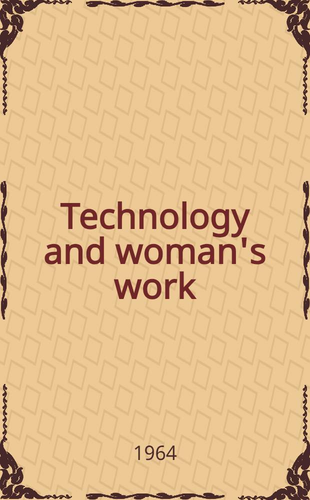 Technology and woman's work