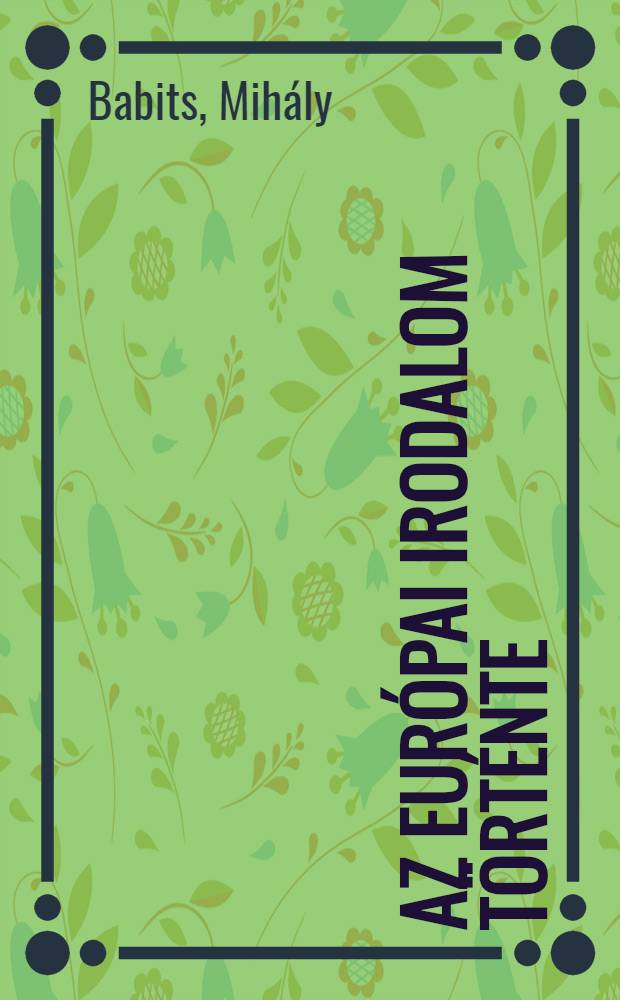 Az európai irodalom történte