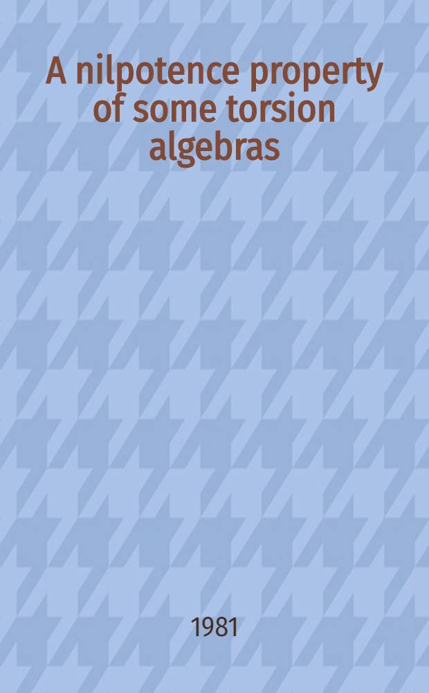 A nilpotence property of some torsion algebras