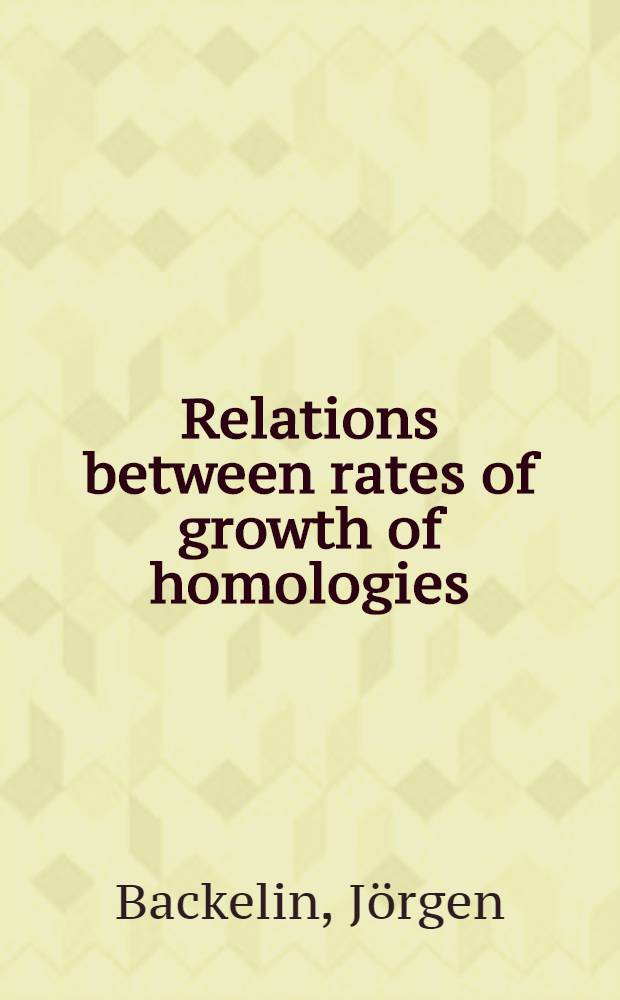 Relations between rates of growth of homologies
