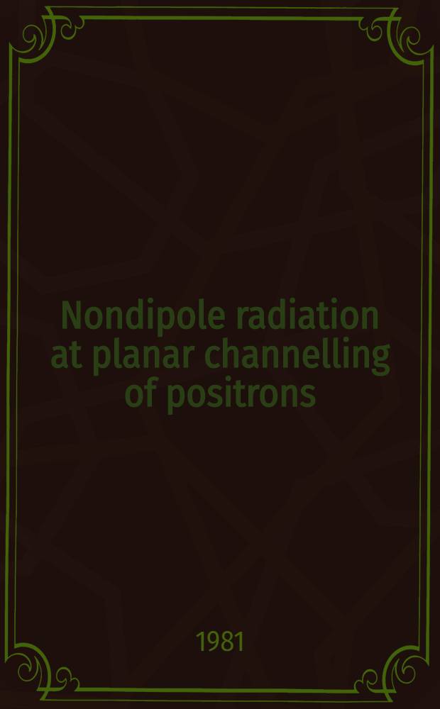 Nondipole radiation at planar channelling of positrons : Comparison of theory with experiment