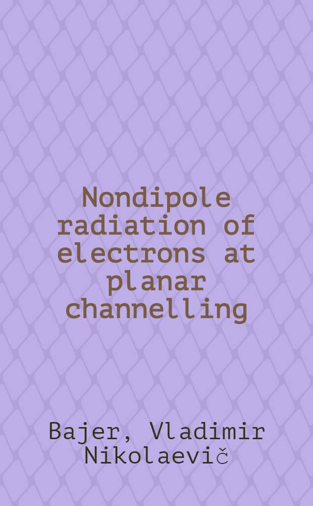 Nondipole radiation of electrons at planar channelling : Comparison of theory with experiment