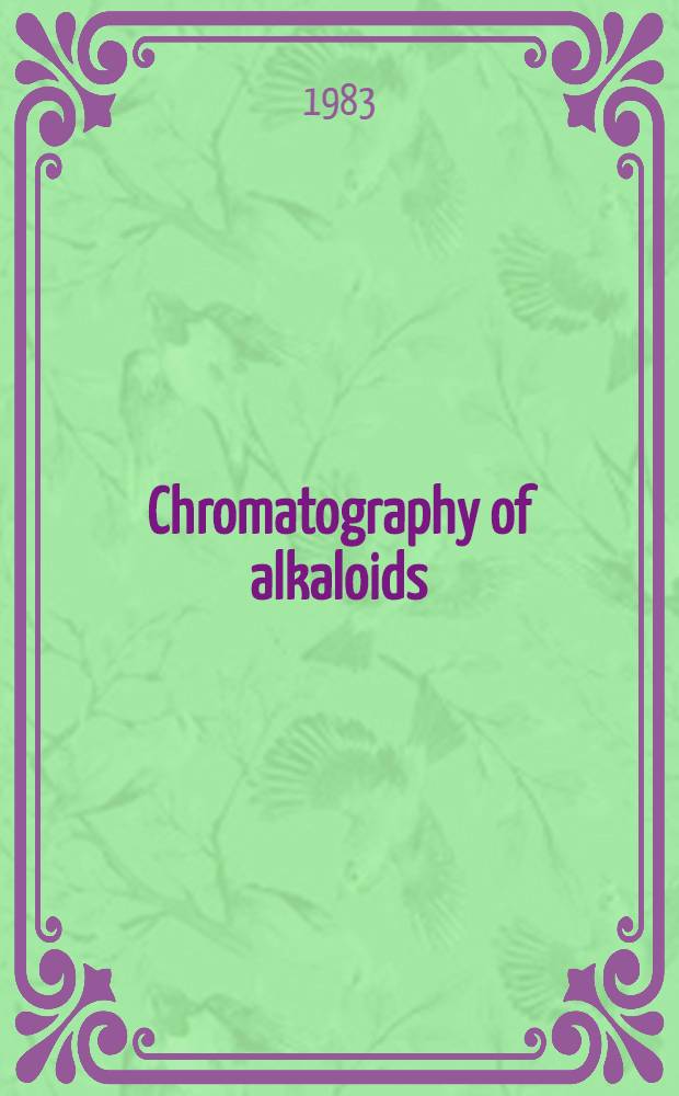 Chromatography of alkaloids