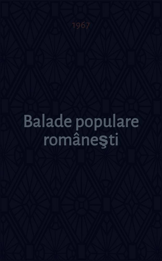 Balade populare româneşti : [Antologie]. [Vol. 2] : Meşterul Manole