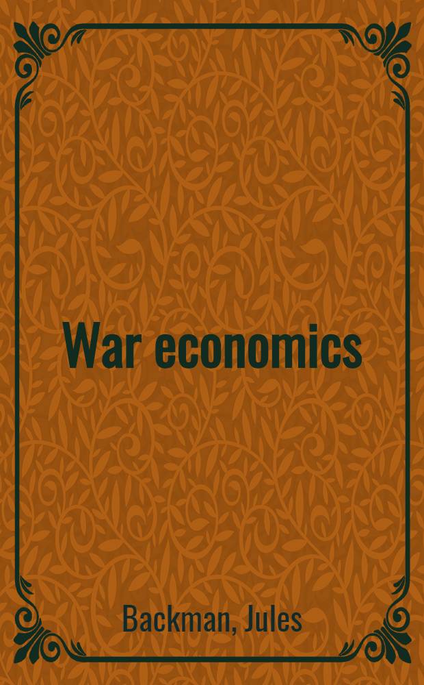 War economics