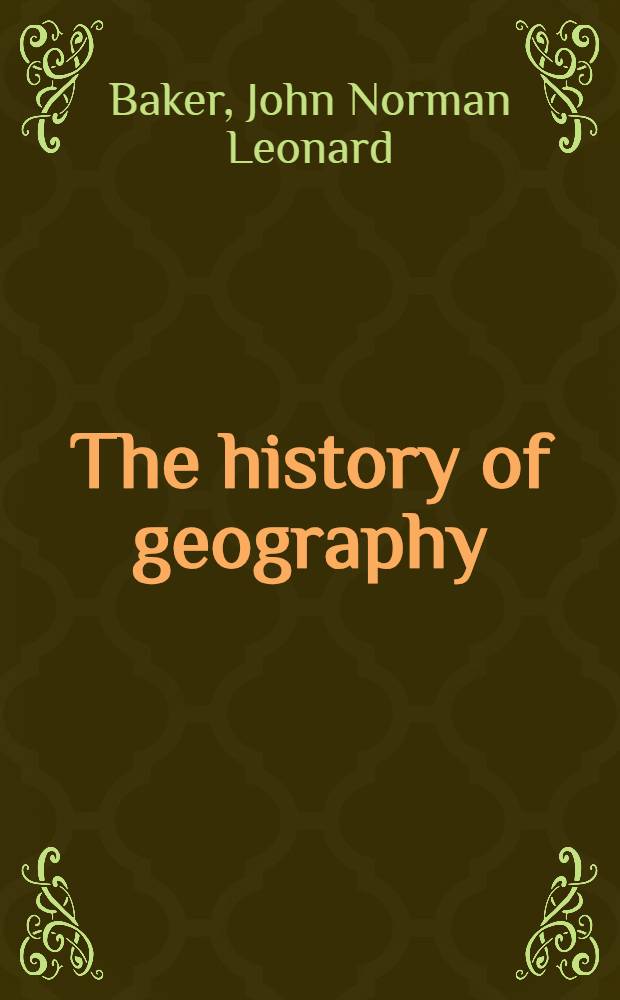 The history of geography