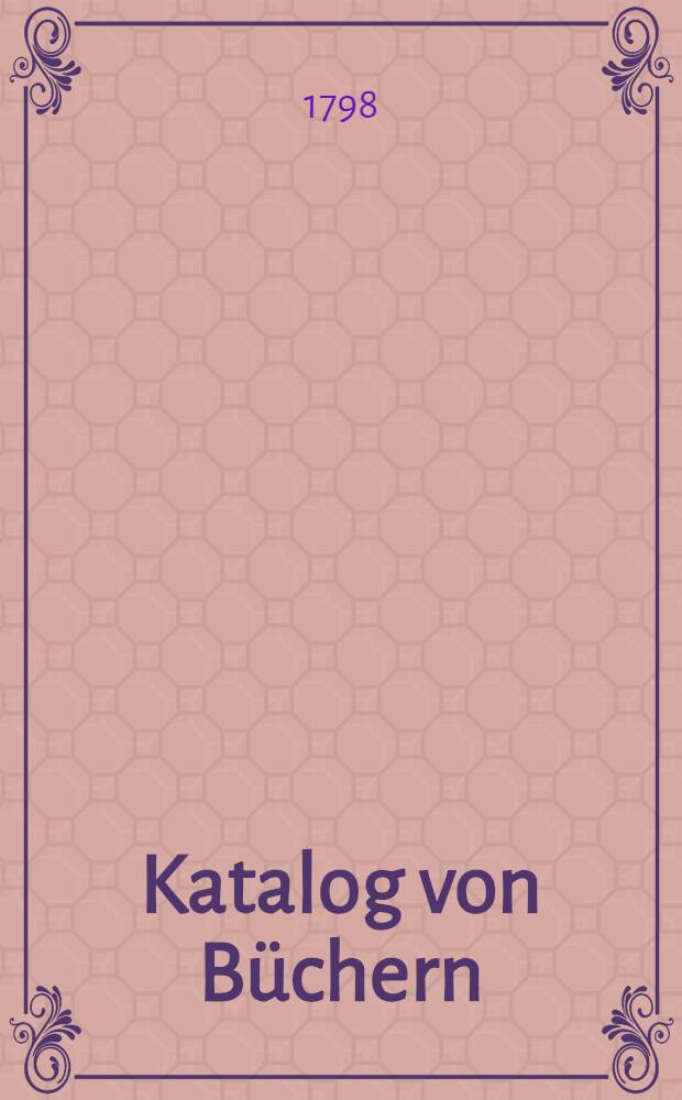 Katalog von Büchern