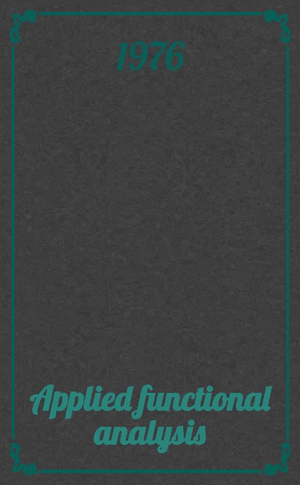 Applied functional analysis