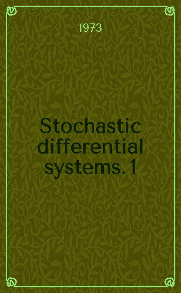 Stochastic differential systems. 1 : Filtering and control, a function space approach