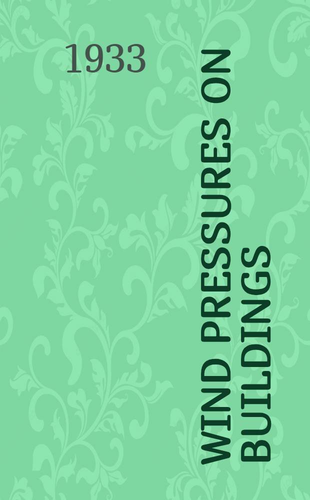 Wind pressures on buildings