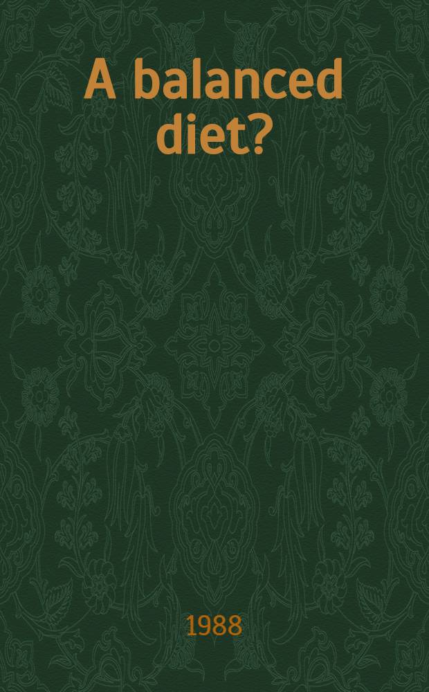 A balanced diet?