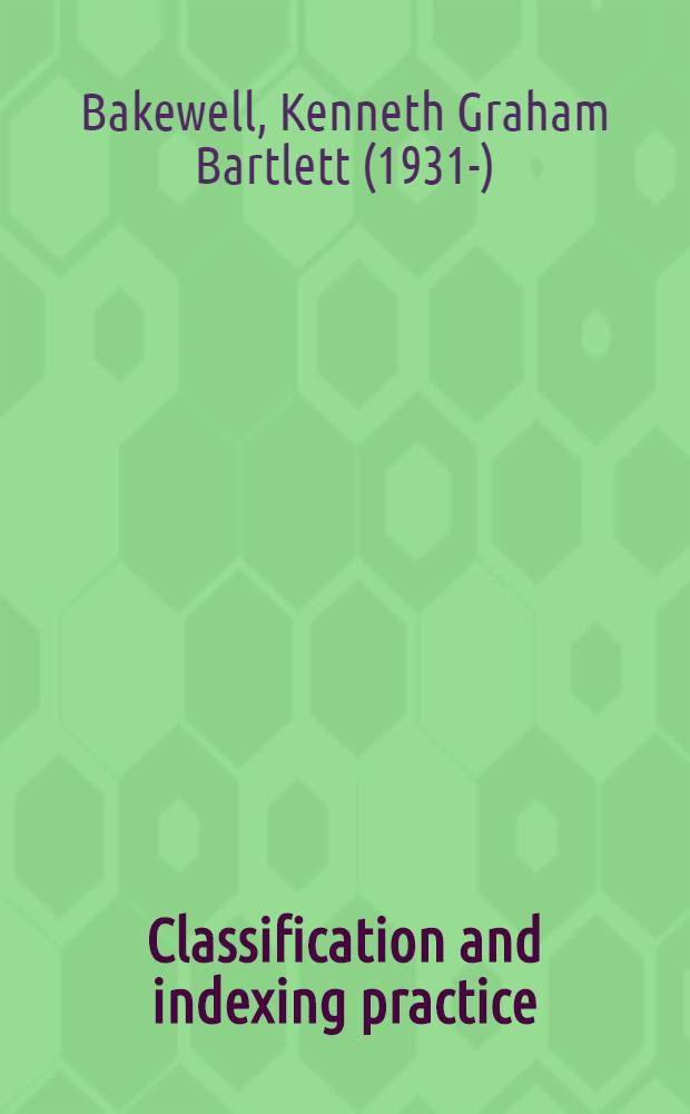 Classification and indexing practice