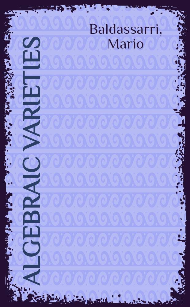 Algebraic varieties