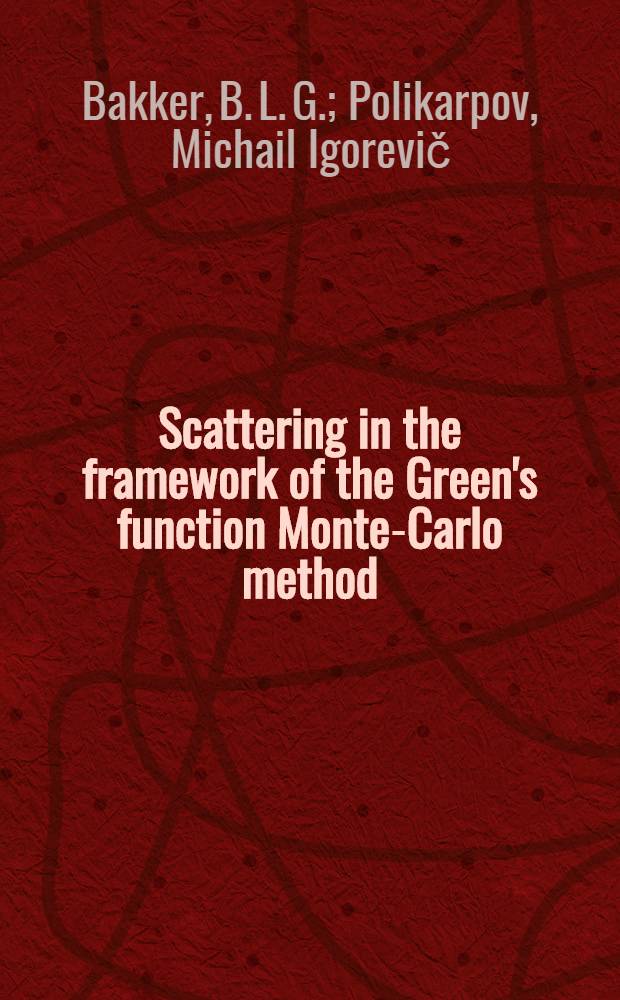 Scattering in the framework of the Green's function Monte-Carlo method