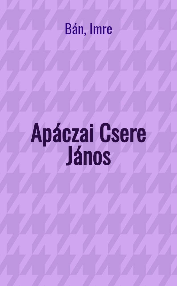 Apáczai Csere János