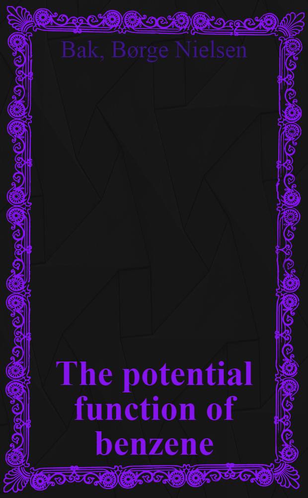 The potential function of benzene