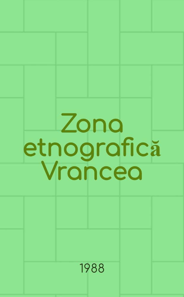 Zona etnografică Vrancea