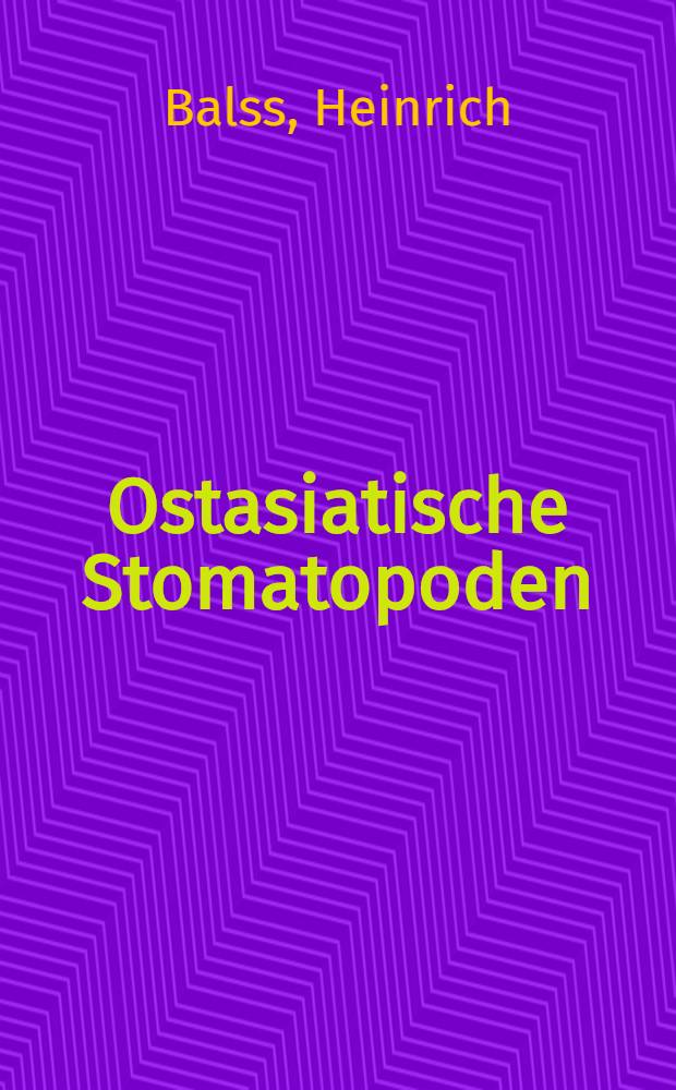 Ostasiatische Stomatopoden