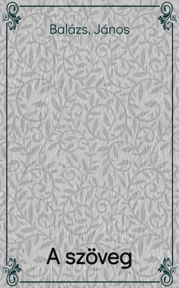 A szöveg